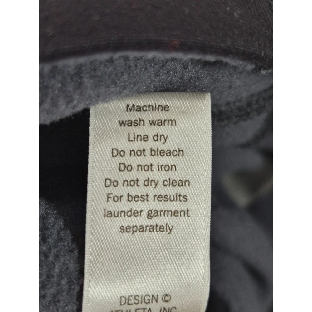 Athleta Fleece Lined Leggings XXS Black Gray Athletic Yoga Running Pants